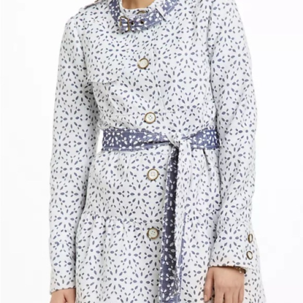 Anthropologie Elevenses Eyelet Trench Sz 6